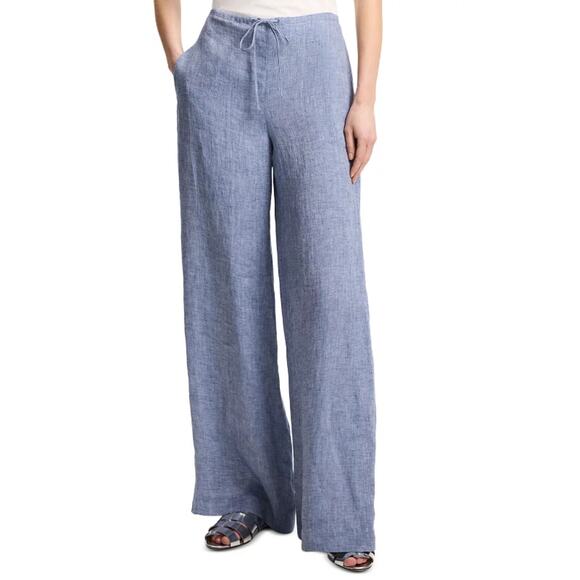 Theory Blue Relaxed Pull-On Drawstring Pant Size Small - Picture 1 of 7
